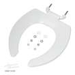 5309110.020 Seats Right Width Open Front Elongated Toilet Seat, White 
