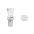 602AA001.020 Edgemere 1.28 gpf and 4.8 Lpf 1.0 SpaLet Bidet Seat and Edgemere Chair Height Elongated Toilet Combo, White 
