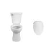 602AA002.020 Edgemere 1.28 gpf and 4.8 Lpf 2.0 SpaLet Bidet Seat and Edgemere Chair Height Elongated Toilet Combo, White 