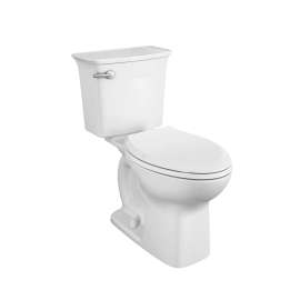 760AA101.020 Cadet 1.28 gpf and 4.8 Lpf Ovation Two Piece Chair Height Elongated Toilet with Seat, White 