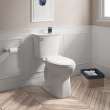 760AA101.020 Cadet 1.28 gpf and 4.8 Lpf Ovation Two Piece Chair Height Elongated Toilet with Seat, White 