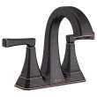 7612207.278 Crawford 4-inCenterset 2 Handle Bathroom Faucet 1.2 gpm and 4.5 L/min with Lever Handles, Legacy Bronze 
