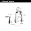 7612807.278 Crawford 8-inWidespread 2 Handle Bathroom Faucet 1.2 gpm and 4.5 L/min with Lever Handles, Legacy Bronze 