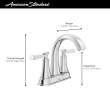 7617207.278 Glenmere 4-inCenterset 2 Handle Bathroom Faucet 1.2 gpm and 4.5 L/min with Lever Handles, Legacy Bronze 