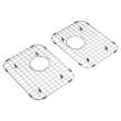 8416000.075 Quince 33 x 22-In Double Bowl Kitchen Sink Grid, Set of 2, Stainless Steel 