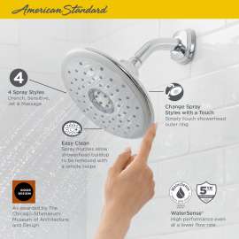 9038374.278 Spectra Touch 7 Inch 1.8 gpm/6.8 L/min Water Saving Fixed Showerhead, Legacy Bronze 