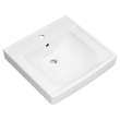 9134001EC.020 Decorum 21 x 20-1/4-in 533 x 514 mm Wall-Hung EverClean Sink with Center Hole Only, White 