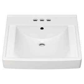 9134004EC.020 Decorum 21 x 20-1/4-in 533 x 514 mm Wall-Hung EverClean Sink with 4-in Centerset, White 