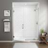 AM00812400.213 Universal 72-in Height Frameless Shower Door with Panel, Silver Shine 