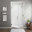 AM00814400.006 Universal 72-in Height Frameless Shower Door with Panel, Brushed Nickel 