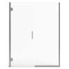 AM00814400.213 Universal 72-in Height Frameless Shower Door with Panel, Silver Shine 