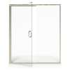 AM00816400.213 Universal 76-in Height Semi Frameless Swing Door with Panel, Silver Shine 