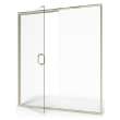 AM00817400.213 Universal 76-in Height Semi Frameless Swing Door with Panel, Silver Shine 