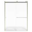 AM00821400.213 Universal 70-in Height Semi Frameless Top Roller Sliding Shower Door, Silver Shine 