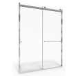 AM00821400.213 Universal 70-in Height Semi Frameless Top Roller Sliding Shower Door, Silver Shine 
