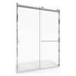AM00821400.213 Universal 70-in Height Semi Frameless Top Roller Sliding Shower Door, Silver Shine 