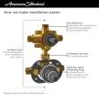 RU531 Roughs/Valves Flash 3 Way Integrated Shower Diverter Rough In Valve with Pressure Balance Valve Cartridge