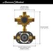 RU531 Roughs/Valves Flash 3 Way Integrated Shower Diverter Rough In Valve with Pressure Balance Valve Cartridge