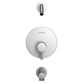 TU064502WDXH.002 Serin Tub and Shower Trim Kit, Double Ceramic Pressure Balance Cartridge with Lever Handle, Polished Chrome