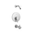 TU064502WDXH.002 Serin Tub and Shower Trim Kit, Double Ceramic Pressure Balance Cartridge with Lever Handle, Polished Chrome