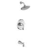 TU186502.002 Fluent 2.5 gpm/9.5 L/min Tub and Shower Trim Kit with Showerhead, Double Ceramic Pressure Balance Cartridge with Lever Handle, Polished Chrome