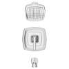 TU612502.002 Crawford 2.5 gpm/9.5 L/min Tub and Shower Trim Kit with Showerhead, Double Ceramic Pressure Balance Cartridge with Lever Handle, Polished Chrome 