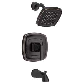 TU612508.278 Crawford 1.8 gpm/6.8 L/min Tub and Shower Trim Kit with Water Saving Showerhead, Double Ceramic Pressure Balance Cartridge with Lever Handle, Legacy Bronze 