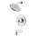 TU617502.002 Glenmere 2.5 gpm/6.8 L/min Tub and Shower Trim Kit with Showerhead, Double Ceramic Pressure Balance Cartridge, Polished Chrome 