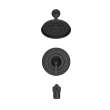 TU617502.243 Glenmere 2.5 gpm/6.8 L/min Tub and Shower Trim Kit with Showerhead, Double Ceramic Pressure Balance Cartridge, Matte Black 