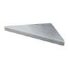 9-in x 9-in Solid Surface Corner Shelf with Stainless Steel Bracket, in Iceberg Grey
