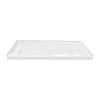 60-in x 34-in Single Threshold Left Hand Linear Concealed Drain Shower Base, White