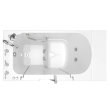 Gelcoat Premium Series 30 in. x 52 in. Outward Opening Door Walk-In Bathtub with Whirlpool system, SS9OD5230LJ-WH-PC