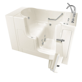 Gelcoat Premium Series 30 in. x 52 in. Outward Opening Door Walk-In Bathtub with Whirlpool system, SS9OD5230RJ-BC-PC
