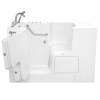 Gelcoat Premium Series 32 in. x 52 in. Outward Opening Door Walk-In Bathtub with Air Spa and Whirlpool system, SS9OD5232LD-WH-PC