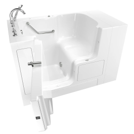 Gelcoat Premium Series 32 in. x 52 in. Outward Opening Door Walk-In Bathtub, SS9OD5232LS-WH-PC