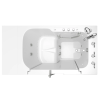 Gelcoat Premium Series 32 in. x 52 in. Outward Opening Door Walk-In Bathtub with Air Spa and Whirlpool system, SS9OD5232RD-WH-PC