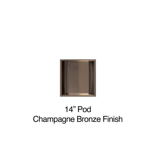 14-in. Recessed Horizontal Storage Pod, in Champagne Bronze