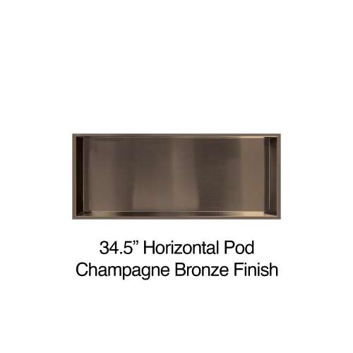 34.5-in. Recessed Horizontal Storage Pod, in Champagne Bronze
