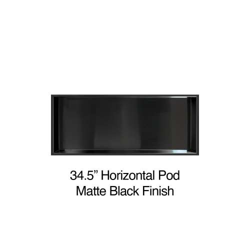 34.5-in. Recessed Horizontal Storage Pod, in Matte Black