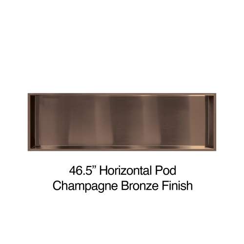 46.5-in. Recessed Horizontal Storage Pod, in Champagne Bronze