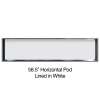 58.5-in. Recessed Horizontal Storage Pod Rear Lined in White