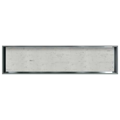 58.5-in. Recessed Horizontal Storage Pod Rear Lined in Tiled Carrara