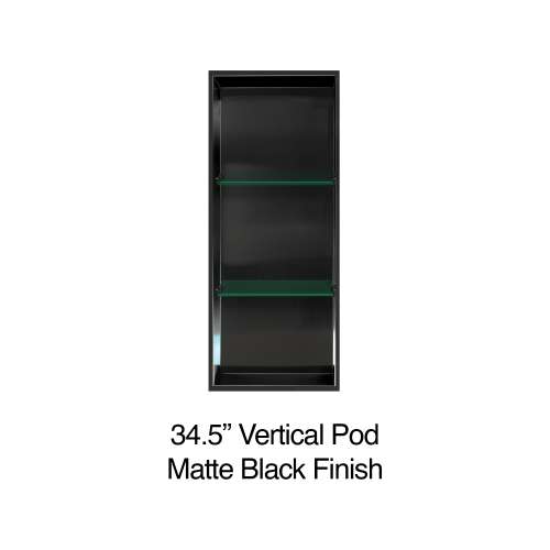34.5-in. Recessed Vertical Storage Pod, in Matte Black