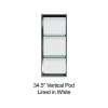 34.5-in. Recessed Vertical Storage Pod Rear Lined in White