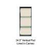 34.5-in. Recessed Vertical Storage Pod Rear Lined in Linen