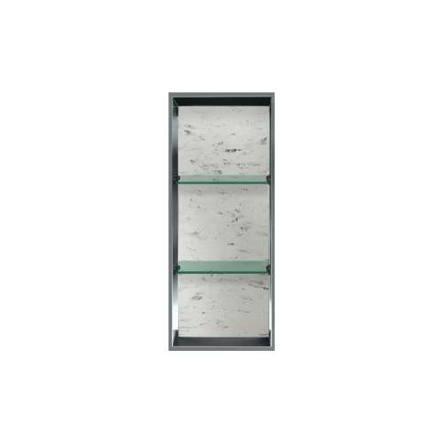 34.5-in. Recessed Vertical Storage Pod Rear Lined in Carrara