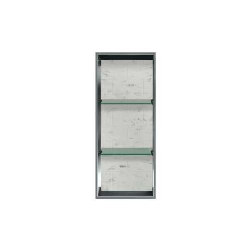 34.5-in. Recessed Vertical Storage Pod Rear Lined in Tiled Carrara