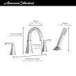 Edgemere(R) Bathtub Faucet With Lever Handles and Personal Shower for Flash(R) Rough-In Valve, T018901.002