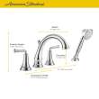 Delancey(R) Bathtub Faucet With Lever Handles and Personal Shower for Flash(R) Rough-In Valve, T052901.GN0