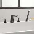 Aspirations 4-Hole 2-Handle Deck Mount Roman Tub Faucet With Lever Handles and Personal Shower, T061901.243